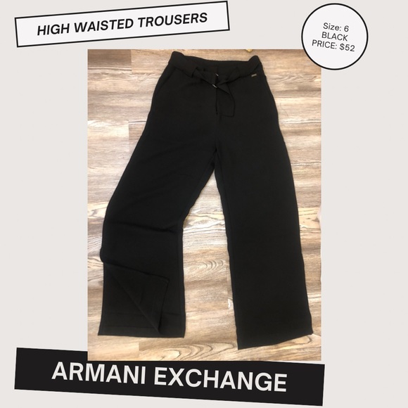 Armani Exchange Pants - NWOT Armani Exchange High Waisted belted Trousers